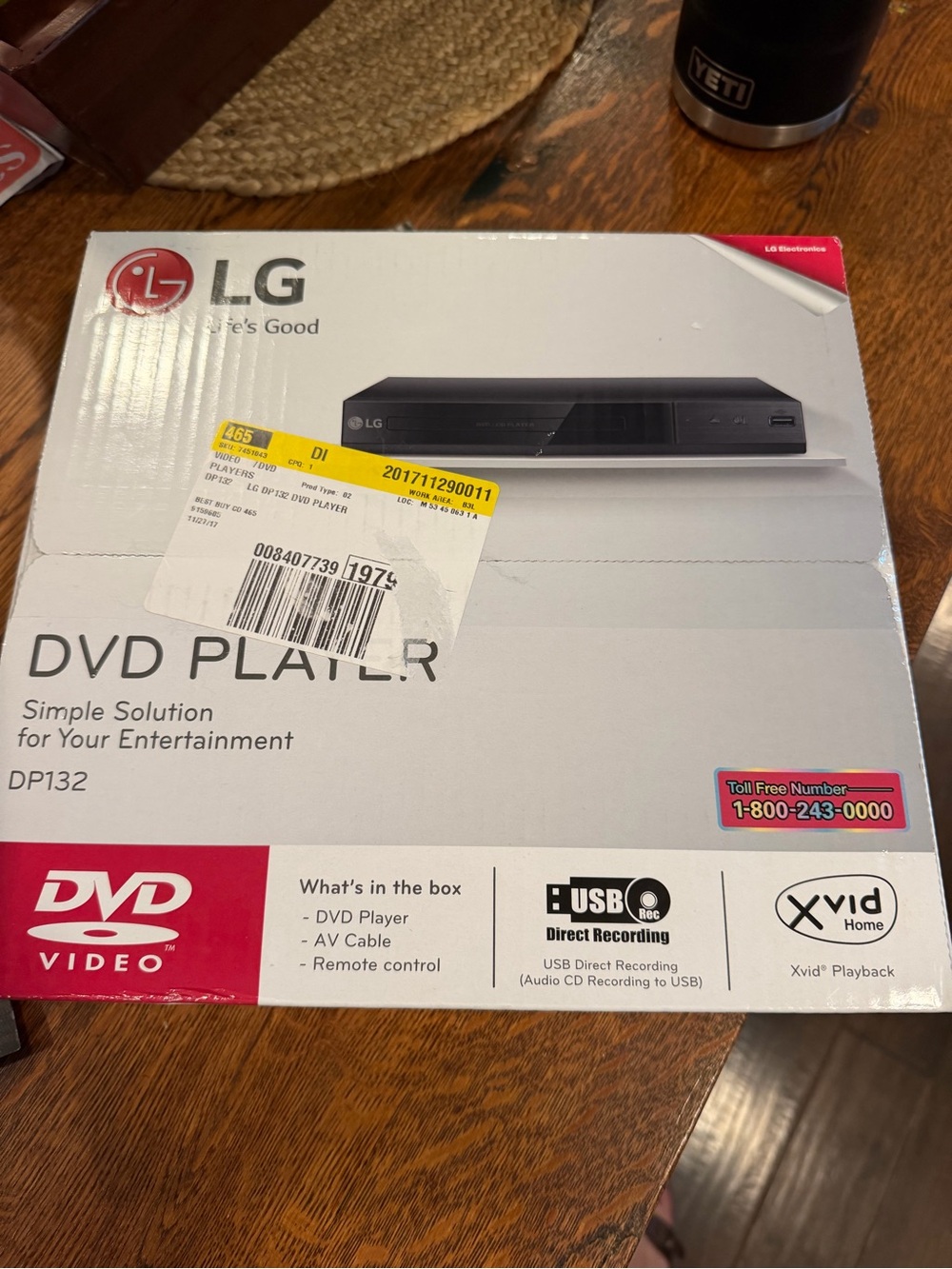 New LG DVD player DP132